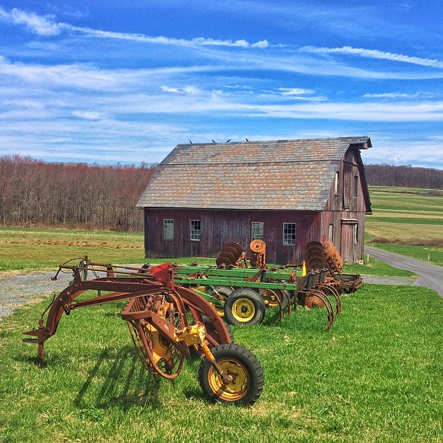 Barn and some farm equipment off of Huffs Church Road