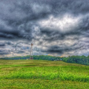 Storm Clouds over the Tower on Top of Centennial Rd. Climb